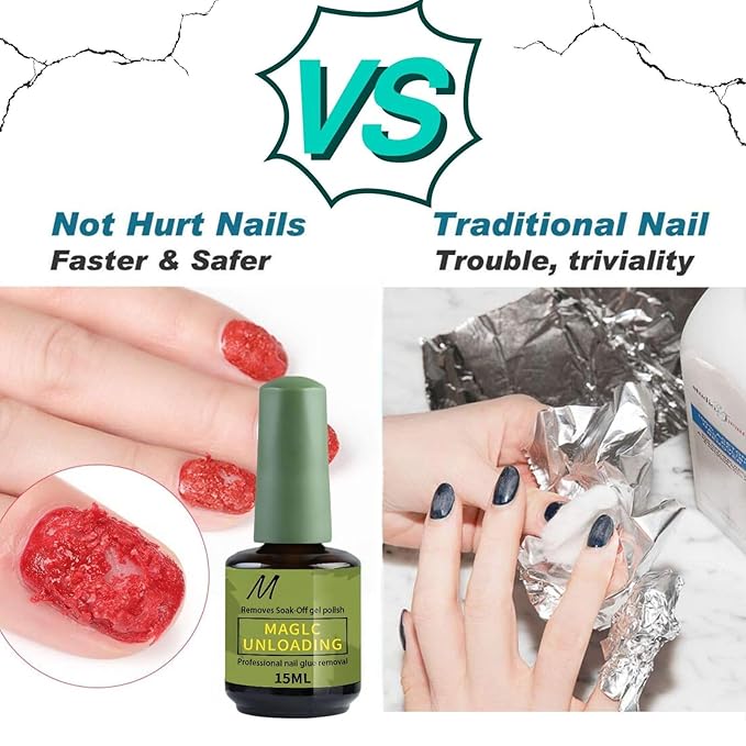 2PCS Gel Polish Remover for Nails - Nail gel remover - Quickly & Easily Gel Nail Polish Remover Within 3-5 Minutes - No Soaking or Wrapping Gel Remover - Don't Hurt Nails 0.25fl Oz (2)