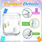 SiliFine 2 Pcs Bear Icon Juice Glasses - 14oz Candy Bear Stemless Wine Drinking - Image 5