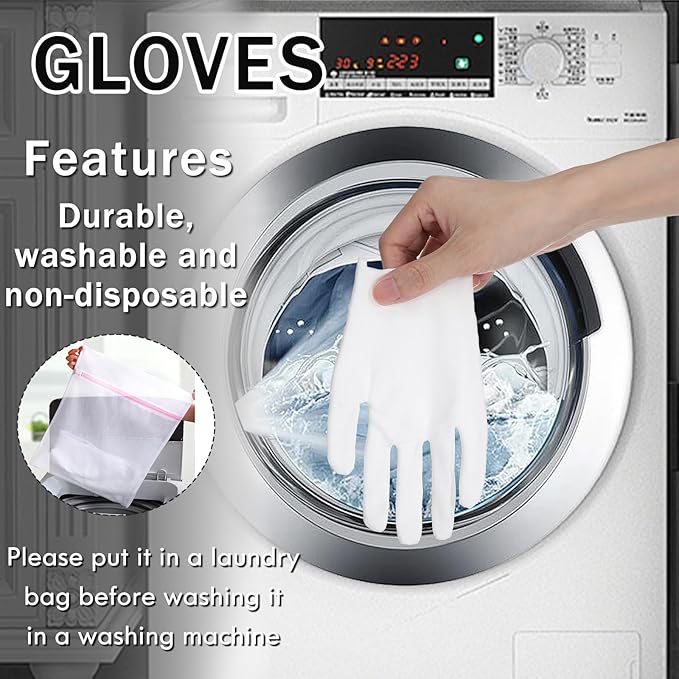 144 Pcs/72 Pairs Cotton Gloves, Cotton Bulk Pack Moisturizing Glove Large Size White Glove for Men Women Inspection Gloves for Dry Hand Art Handling Coin Jewelry