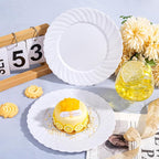 U-QE 100 Count White Plastic Plates - Image 7