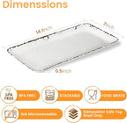 4-Pack 14" x 7" White Serving platter Set, Reusable Farmhouse Melamine Serving - Image 6