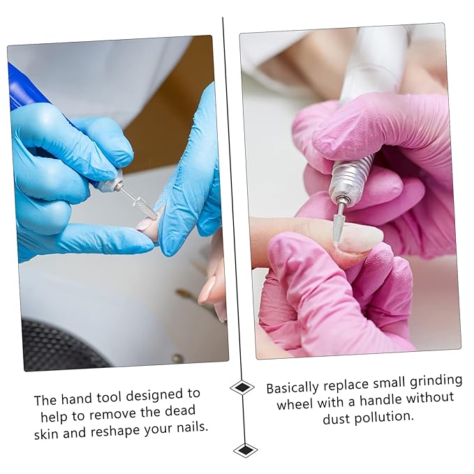 minkissy Tungsten Carbide Nail Polishing Grinding Head Manicure Accessory for Natural Artificial Nails for Gel Removal Safe and Replacement Tool