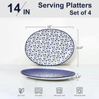 Selamica Serving Platter, 14 Inch Large Serving Dishes - Image 3