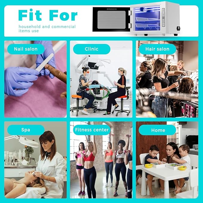 Nail Tool Cabinet, 12L Large Capacity Sanitizer Cleaning Supplies, Multi-Functional Nail Cleaner Box Manicure Tool Cleaning Cabinet Equipment Sanitizing for Beauty, Nail Salon Tool, Toy, Towel (WE)