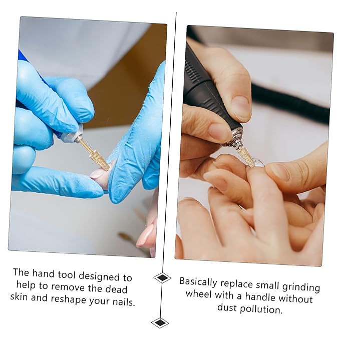 minkissy 3pcs Nail Art Bits Tungsten Carbide Grinding Replacement for Manicure Multi-purpose Drill Accessory for Nails More Compatible