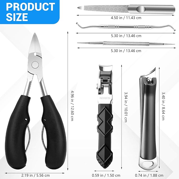 2025 Toenail Clippers for Seniors Thick Toenails, Angled Head Large Toe Nail Clippers for Thick Nails for Men, Heavy Duty Ingrown Toenail Clippers, Long Handle Slanted Nail Clippers Wide Jaw