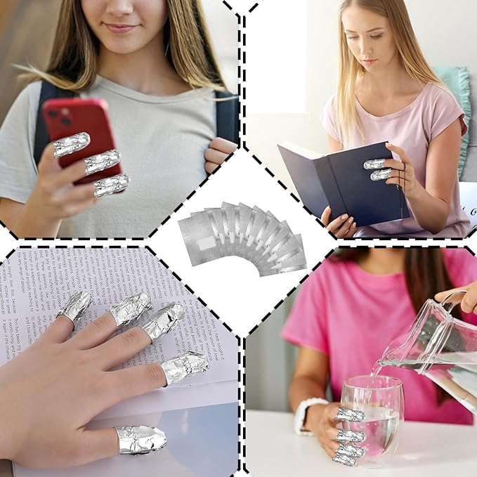 Giantree 100 Pcs Nail Foil, Nail Polish Remover Gel Nail Foil Wraps for Nails, Soak Off Foils Cotton Pads Gel Polish Remover for Soak off Gel Polish Removing at Home(100PCS)