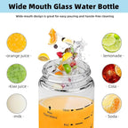 Glass Juice Bottles 4 Pack 16 oz - Image 3