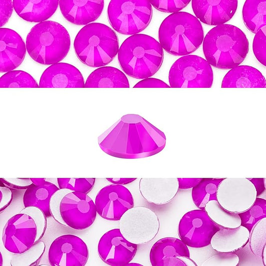 Novani 3000 Pieces Flatback Rhinestones Glass Round Gems Neon-Purple Crystals for Nail Art DIY Crafts Clothes Shoes,SS20,4.6-4.8mm