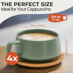 MIAMIO - Cappuccino Cup Set of 4, Wide - Luxe | Ceramic cappuccino cups and - Image 6