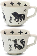 11 oz Ceramic Coffee Mug, Stoneware Teacup by LINVIA
