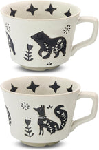 11 oz Ceramic Coffee Mug, Stoneware Teacup by LINVIA