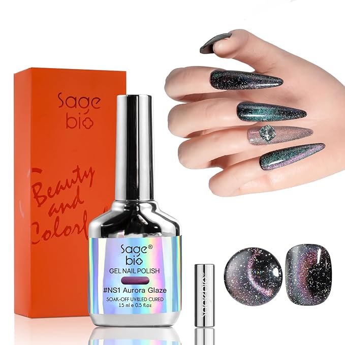 Cat Eye Gel Nail Polish, 15ml Magnetic Gel, High-Gloss, Long-Lasting, Magnetic Stick for DIY Manicures, 3D Effect, Rich & Vibrant Colors, 01