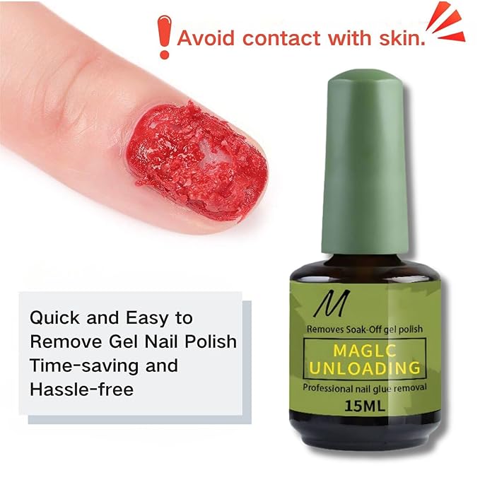2PCS Gel Polish Remover for Nails - Nail gel remover - Quickly & Easily Gel Nail Polish Remover Within 3-5 Minutes - No Soaking or Wrapping Gel Remover - Don't Hurt Nails 0.25fl Oz (2)