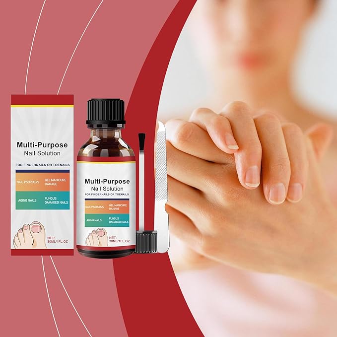 Nail Repair Liquid - Removes Discolored Nails Softens Thick Toenail Strengthens Nail Bed Structure, Natural Formula Deeply Nourishes Nail (1FL.oz)