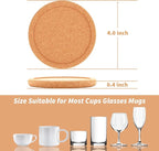 Cork Coasters for Drinks Absorbent - Image 2