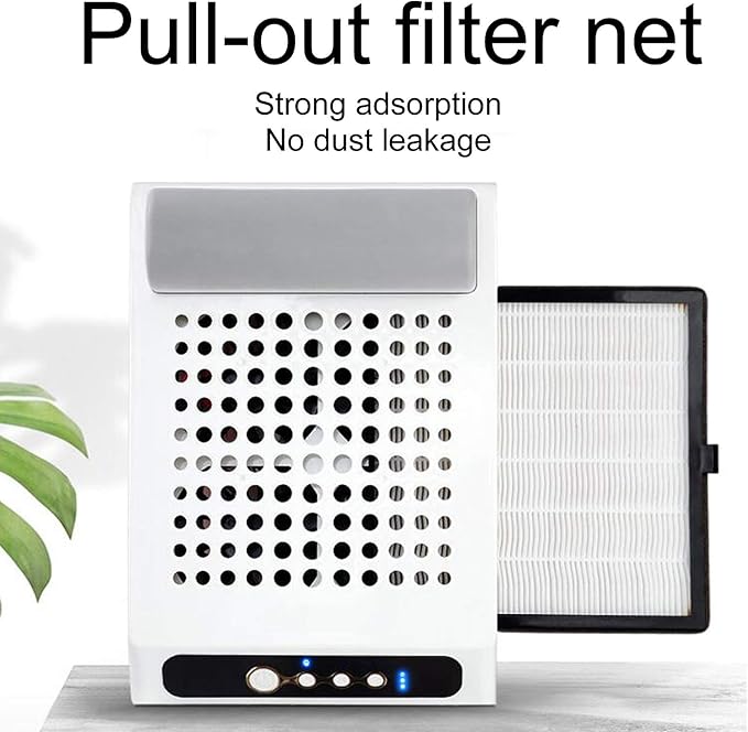 Nail Dust Collector Machine, LUGX 70W Strong Suction Quiet Professional Manicure Table Dust Collector, Powerful Nail Vacuum Cleaner Manicure Tool for Acrylic Nails and Poly Nail Extention Gel(US)