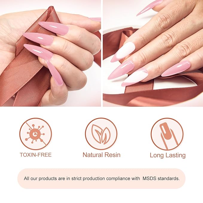 VENALISA Hard Gel for Nails, 50ml Jelly Pink Builder Nail Gel Extension Jelly Strengthener Polygel Nail Art Manicure