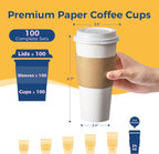 Fit Meal Prep 100 Pack 24 oz Disposable Coffee Cups - Image 2
