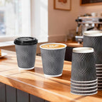 BYSNOW 100 Pack 8 oz Paper Coffee Cups - Image 6