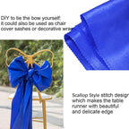 Royal Blue Satin Table Runner 12x108 Inches, 2 Pack | Silk and Smooth Fabric - Image 4