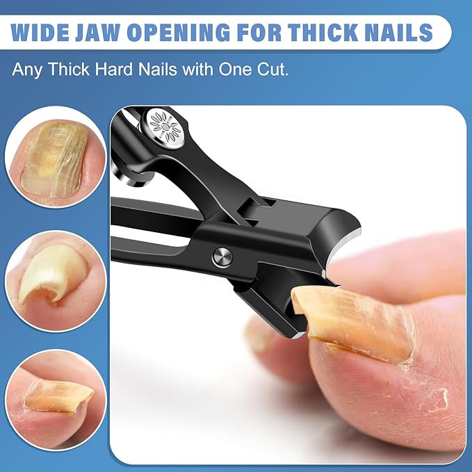 Stocking Stuffers Gifts for Men,Toenail Clippers for Thick Toenails, Nail Clippers for Men with Wide Jaw Opening, Heavy Duty Ingrown Toenail Clippers, Christmas Xmas Presents Gifts for Adults