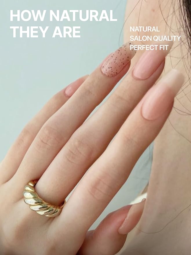 UUUUUU Semi Cured Gel Nail Strips | Salon-Quality | UV Free Gel Nail Wraps for Women | Easy Peel&Stick | Long-Lasting up to 14 Days | 28 Strips Set+File & Wipes | Gift-Ready (UGN076 - Pure Beige)