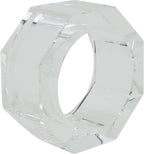 SARO LIFESTYLE Octagonal Crystal Glass Napkin Ring - Image 3