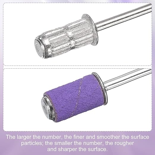 HARFINGTON 360pcs Small Sanding Bands 80/120/180/240 Grit for Nail Drill Bits Mini Sanding Band for Nails Gel Manicures Colorful
