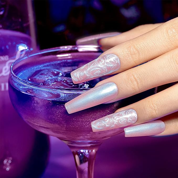 RARJSM Gel Builder Nail Polish Pearl Pink Hard Gel in a Bottle Mermaid Shell Glitter Pearlescent Thick Extension Structure for Nails 15ml Soak Off Curing Requires Salon Home DIY Beginer Use