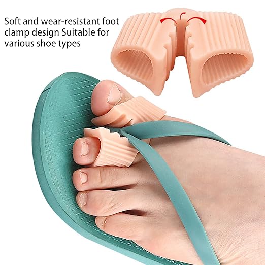 8 Pack Gel Toe Separators, Soft Breathable Big Toe Corrector with Gel Toe Spacer Cushion, Bunion Toe Separators for Bunion Corrector and Overlapping Toes Women Men, Specially Used For Flip Flops