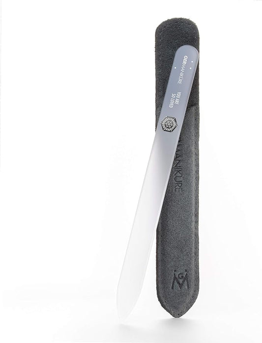 GERMANIKURE Glass Nail File in Suede Sleeve - You are So Loved - Professional Crystal Nail File for Natural Nails - Ideal Manicure & Pedicure Tool for Smooth, Easy Shaping - Nail Care Gift