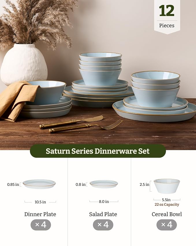 Famiware Saturn Dinnerware Sets, Ceramic Dishes - Image 2