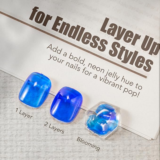 Jelly Gel Nail Polish, 15ml Semi-Transparent Gel, Glossy Finish, Vibrant Colors for DIY Manicures, Long-Lasting & Chip-Resistant