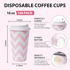 Tamone 100 PACK 16OZ Disposable Coffee Cups - Image 2