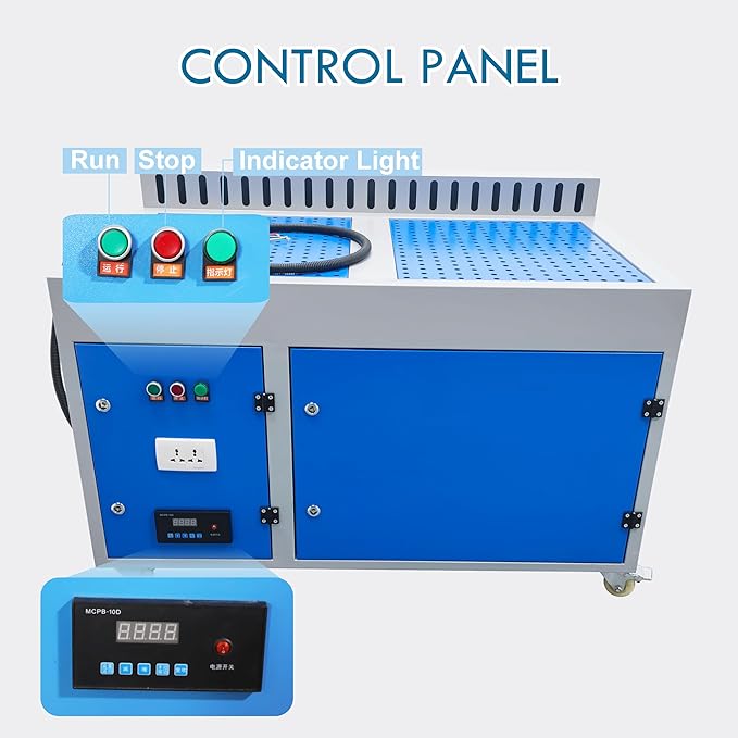 TECHTONGDA Grinding Dust Collection 1.2M Flat Workbench Table Welding Smoke Purifier with Metal Dust Collector for Polishing Welding Dust Removal with Side Suction Plate 220V 2.2KW