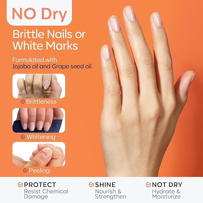 Modelones Acetone Nail Polish Remover, Professional Gel Polish Remover, Nail Glue Remover Natural Formula with Jojoba Oil for Nail Moisturizing & Care, Acrylic Dip Powder Remover(8 FL.Oz.), Lemon