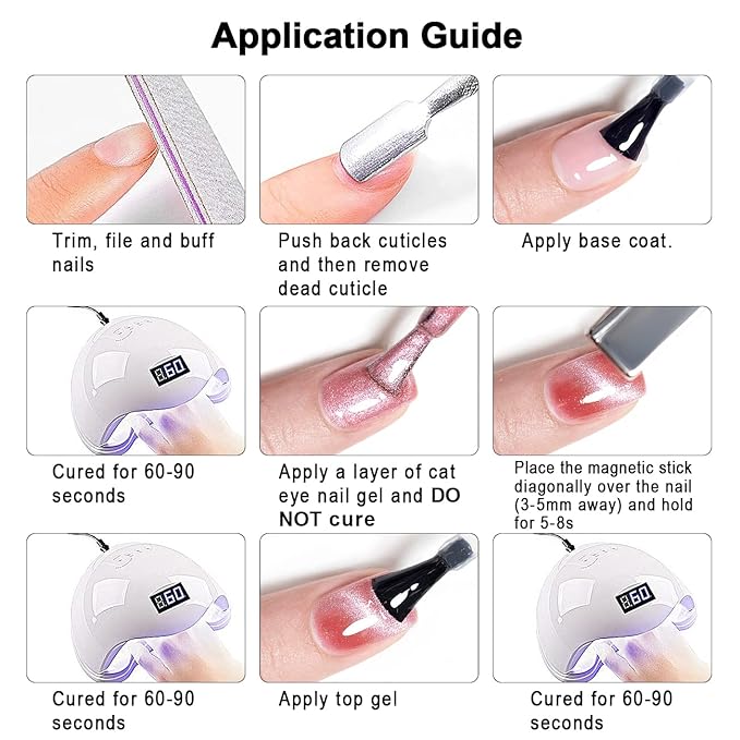 RARJSM Cat Eye Gel Nail Polish Nude Red 9D Cateye Galaxy Universal Glitter Shimmer Velvet Ice Gel Polish 15ml Single Bottle with Magnetic Stick UV LED Curing Requires Soak Off Home Salon DIY Manicure