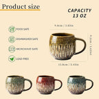 13oz Large Ceramic Coffee Mug, Microwave Safe, Dishwasher Safe - Image 2