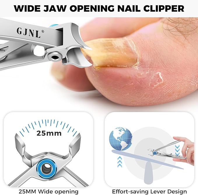 Stocking Stuffers Gifts for Men, Toenail Clippers for Men Thick Nails, Heavy Duty Very Sharp Ingrown Nail Clippers Christmas Xmas Presents for Girls, Sliver
