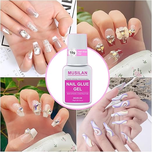 New Upgrade Nail Glue and Glue Remover Kit,Super Strong Nail Gel for Press On Acrylic Nails Tips and Quickly Nail Removes for Long Lasting Fake Acrylic Gel Kit