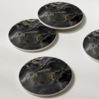 Set of 6 Abstract Black Marble Coasters - Image 5