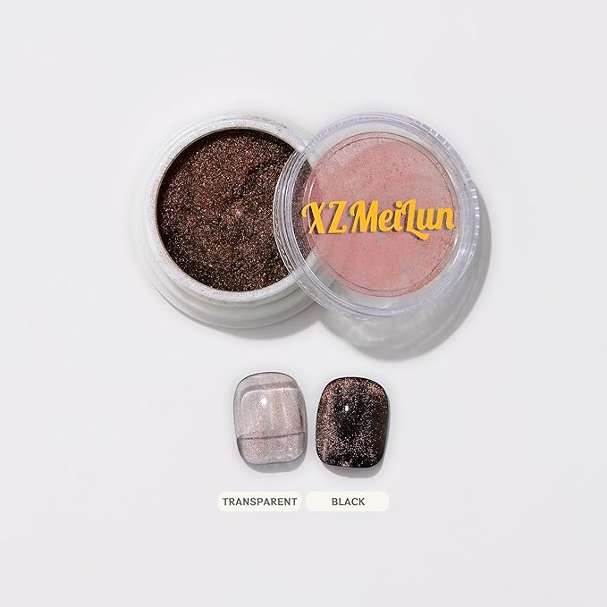 Chameleon Cat Eye Nail Powder, Big-Capacity 0.8g 9D Magnetic Powder Green Turns Pink Purple Magic Mirror Effect Holographic Nail Art Glitter, Can Mixed with Builder Gel Nail Polish for Use