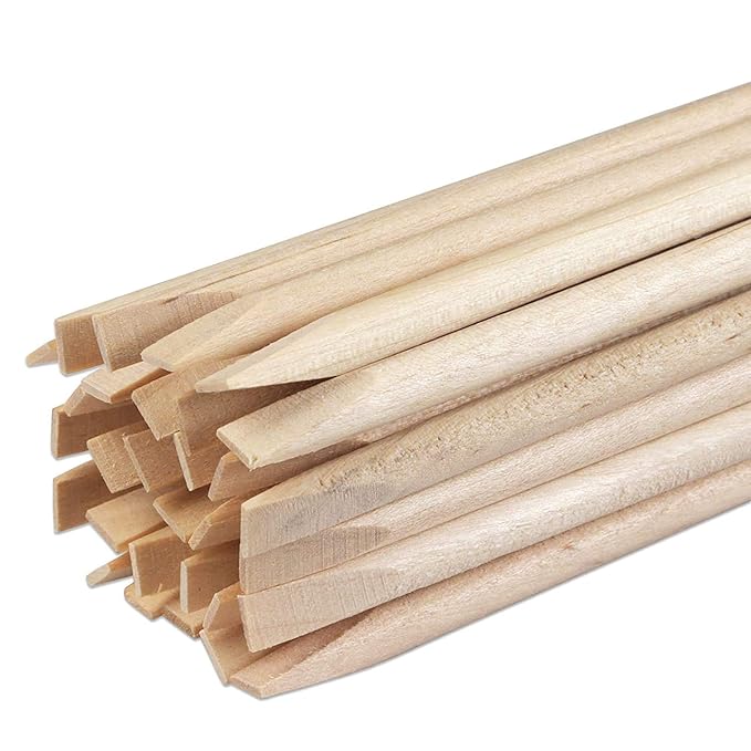 BNP 100 Pcs Cuticle Wood Stick Pusher For Manicure 7" in Length, 1/8" Diameter Use Removal Manicure Care Tool