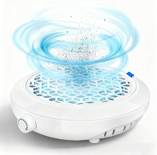 Nail Dust Collector,Powerful Vacuum with Reusable Filter Stepless Speed Adjustment Vacuum Fan Dust Collector, Nail & Foot Care Polishing Tool, for Beginners and Professional Nail Salons