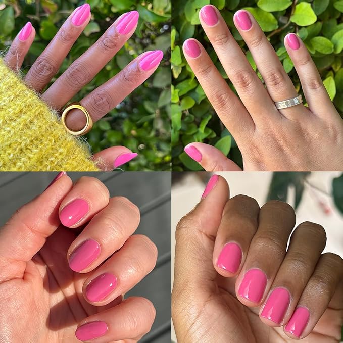 Olive & June Quick Dry Nail Polish | Instant Fast-Drying, Smudgeproof Color | 15-free, Vegan, Cruelty-Free Formula | Lasts up to 5 Days | Salon-Quality Manicure, Pedicure at Home | Prom Magenta Pink
