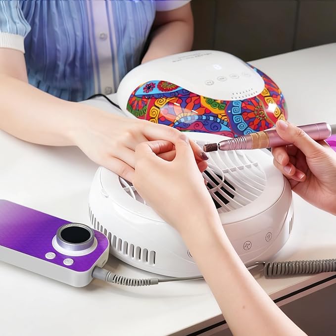 Goodoo Portable Nail Drill Electric File, Professional Rechargeable Nail Drill 35000 RPM with LCD Display for Acrylic Gel Nail, Manicure Pedicure Polishing Nail Grinder for Salon Home Use