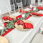 Red Table Runners 16 Pack 12x108 inch Silk Satin Smooth Fabric | Satin Table - Image 6