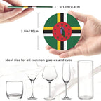 Dominica Flag Coasters for Drinks - Image 3