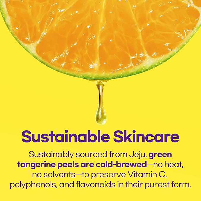 Vitamin C Clay Mask, Hydrating & Brightening Face Mask, Fermented Natural Clay, Kaolin & BHA, Upcycled Green Tangerine, 2.8oz